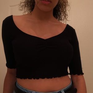 Black Crop Top.